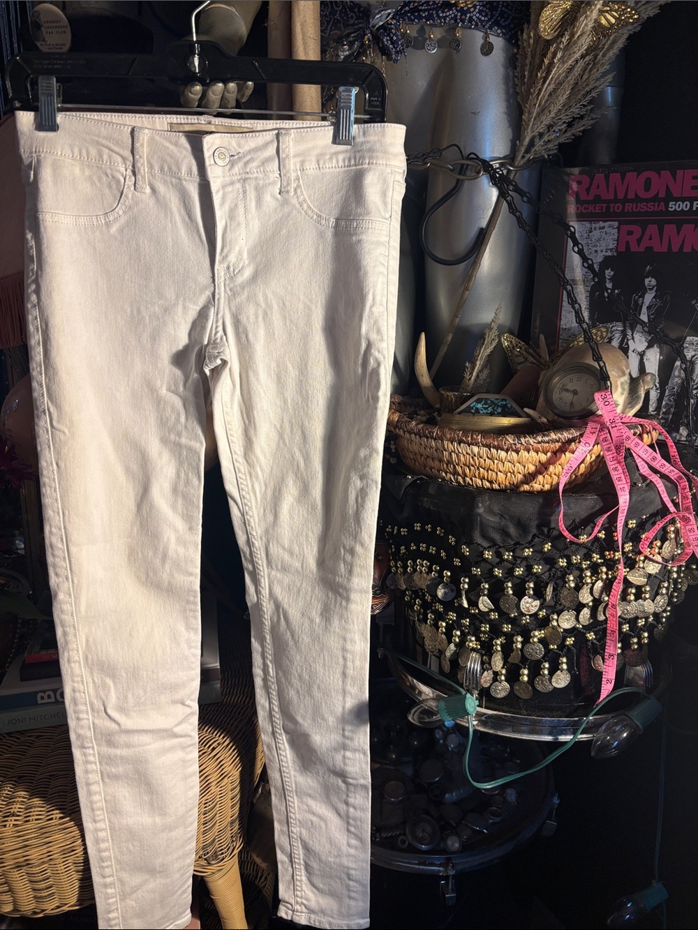 Hollister White Straight Leg Jeans